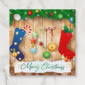 Vrolijk kerstfeest bedankjes labels (Voorkant)