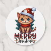Vrolijk kerstfeest bedankjes labels (Achterkant)