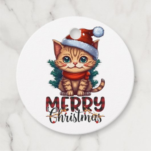 Vrolijk kerstfeest bedankjes labels (Voorkant)