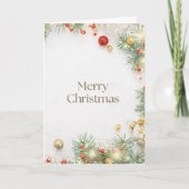 Vrolijk kerstfeest bedankkaart (Voorkant)