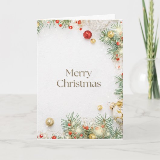 Vrolijk kerstfeest bedankkaart (Voorkant)