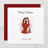 Vrolijk kerstfeest bedankkaart (Voorkant / Achterkant)