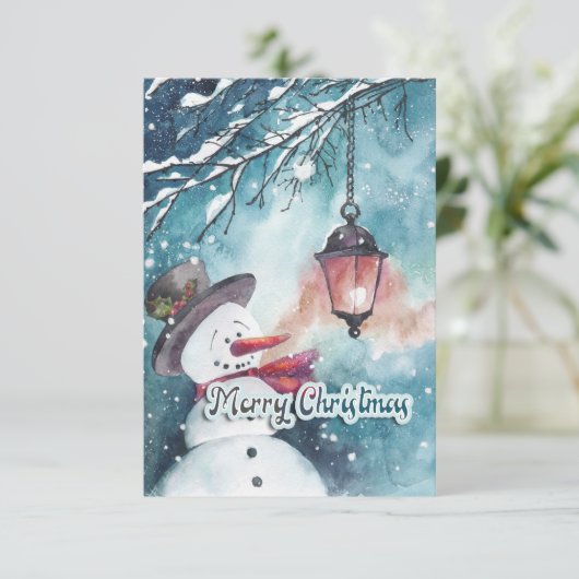 Vrolijk kerstfeest bedankkaart (Staand voorkant)