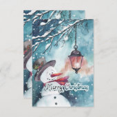 Vrolijk kerstfeest bedankkaart (Voorkant / Achterkant)