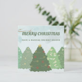 Vrolijk kerstfeest bedankkaart (Staand voorkant)