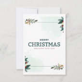 Vrolijk kerstfeest bedankkaart (Voorkant)