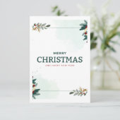 Vrolijk kerstfeest bedankkaart (Staand voorkant)