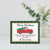 Vrolijk kerstfeest Bedankt voor de kaarten Feestda (Staand voorkant)