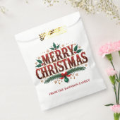 Vrolijk kerstfeest bedankzakje (Gezegeld)