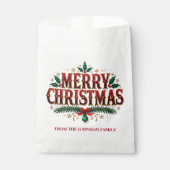 Vrolijk kerstfeest bedankzakje (Voorkant)