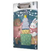Vrolijk Kerstfeest: Beer & Bunny Klembord (Links)