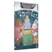 Vrolijk Kerstfeest: Beer & Bunny Klembord (Rechts)