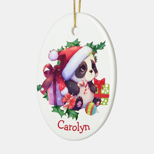 Vrolijk kerstfeest Beer Kinder kerst Keramisch Ornament (Links)