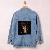 Vrolijk Kerstfeest Beer Sneeuw Winter Beer Teddy Denim Jacket (Hangar)
