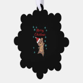 Vrolijk Kerstfeest Beer Sneeuw Winter Beer Teddy Ornament Kaart (Links)