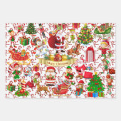 Vrolijk kerstfeest, beetje alles alleen inpakpapier vel (Voorkant)