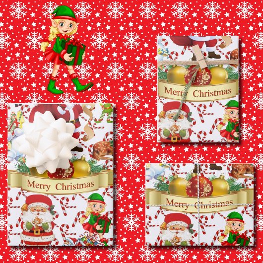 Vrolijk kerstfeest, beetje alles alleen inpakpapier vel