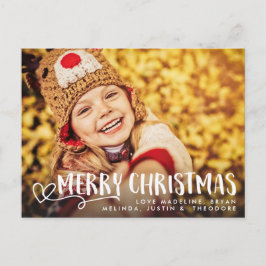 Vrolijk kerstfeest begroeting foto overlay briefkaart