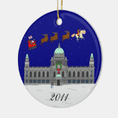 Vrolijk kerstfeest (Belfast City Hall) Keramisch Ornament (Links)