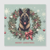 Vrolijk Kerstfeest Belgische Malinois Hond Xmas (Voorkant)