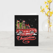 Vrolijk Kerstfeest Belgische Malinois Santa Reinde Kaart (Gele Bloem)