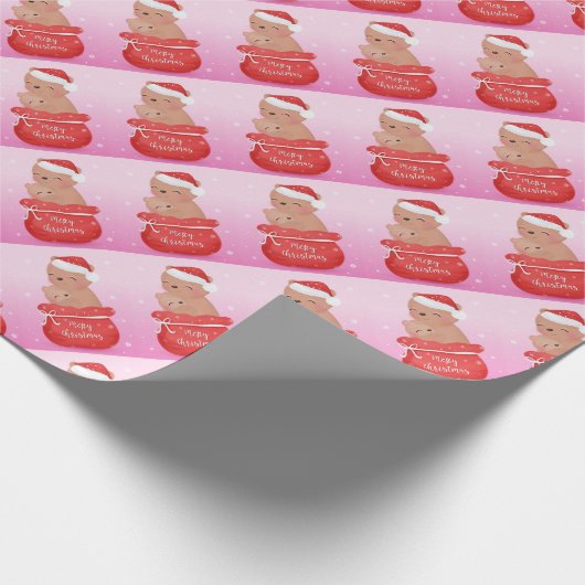 Vrolijk kerstfeest Beren Cadeaupapier (Hoek)