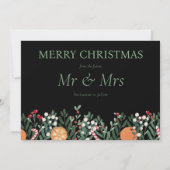 Vrolijk kerstfeest bespaart u de datumkaart save the date (Achterkant)