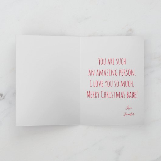 Vrolijk kerstfeest Beste Boyvriend ooit Feestdagen Kaart (Binnen)