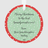 Vrolijk kerstfeest Beste grootouders ooit | Foto Ornament (achterkant)