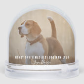 Vrolijk Kerstfeest Beste Hond Mama Ooit Foto's Sneeuwbol (Achterkant)