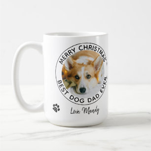 Vrolijk kerstfeest Beste hond Pap Oog Foto Koffiemok