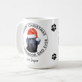 Vrolijk kerstfeest beste labrador papa ooit zwart  koffiemok (Voorkant links)