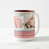 Vrolijk kerstfeest beste oma aangepaste koffie Mok (Voorkant rechts)