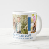 Vrolijk kerstfeest Beste pap ooit 3 Fotoblauw Grote Koffiekop (Voorkant rechts)