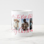 Vrolijk kerstfeest Beste pap ooit 5 Foto Collage Grote Koffiekop (Voorkant)