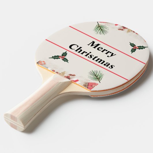 Vrolijk Kerstfeest Beste Ping Pong paddles Tafeltennisbatje (Voorkant Gekanteld)
