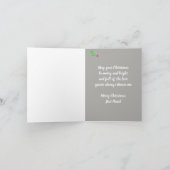 Vrolijk kerstfeest Beste Vriend Barn Owl Waterverf Feestdagen Kaart (Binnen)