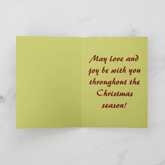 Vrolijk kerstfeest, beste vriend, feestdagen kaart (Binnen)