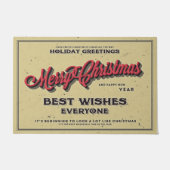 Vrolijk kerstfeest beste wensen iedereen deurmat (Voorkant)
