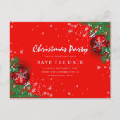 Vrolijk kerstfeest Bewaar de datum Uitnodiging Briefkaart (Voorkant)