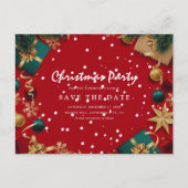Vrolijk kerstfeest Bewaar de datum Uitnodiging Briefkaart (Voorkant)