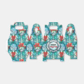 "Vrolijk kerstfeest!" bewerkbare slogan Bedankdoosjes (Uitgevouwen)