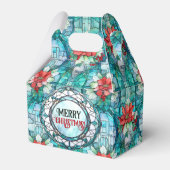 "Vrolijk kerstfeest!" bewerkbare slogan Bedankdoosjes (Voorkant Zijde)