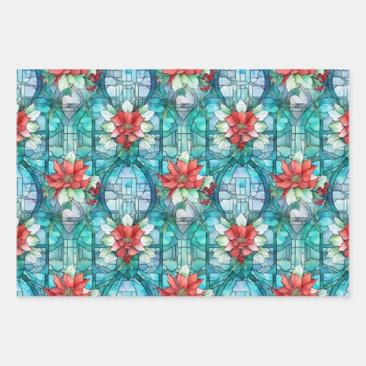 "Vrolijk kerstfeest!" bewerkbare slogan Inpakpapier Vel (Voorkant 3)