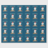 Vrolijk kerstfeest Bichons Frise Dog Ugly Sweater Cadeaupapier (Vlak)