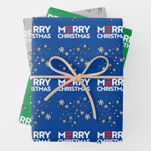 Vrolijk kerstfeest (Biden Harris) Inpakpapier Vel (In situ)