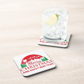 Vrolijk kerstfeest bier onderzetter (Rechterzijde)