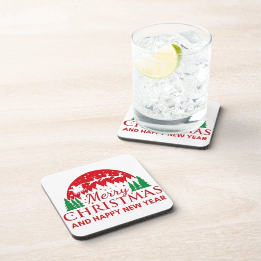 Vrolijk kerstfeest bier onderzetter (Rechterzijde)