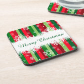 Vrolijk kerstfeest bier onderzetter (Linkerzijde)