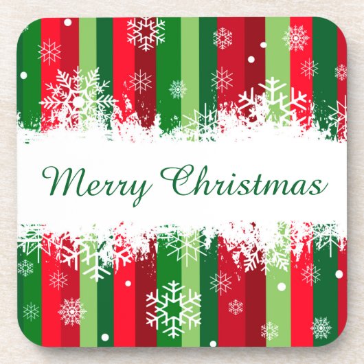 Vrolijk kerstfeest bier onderzetter (Voorkant)